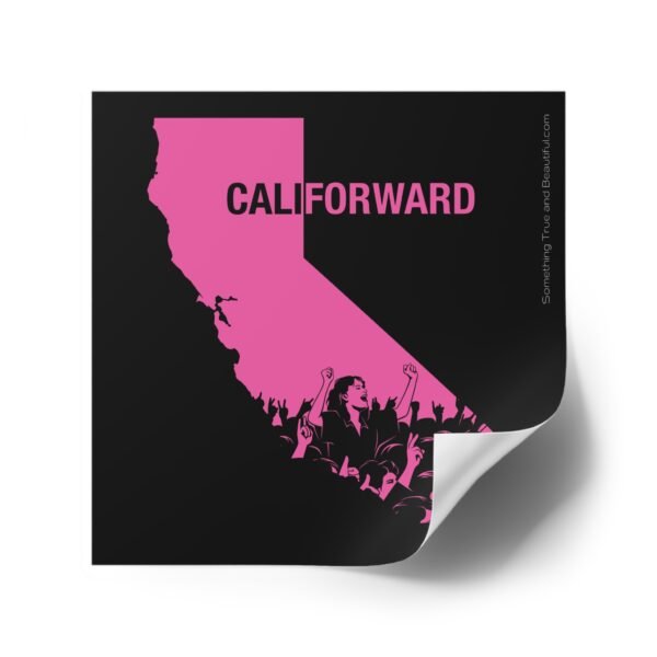 CaliForward Pink - 4" Sticker