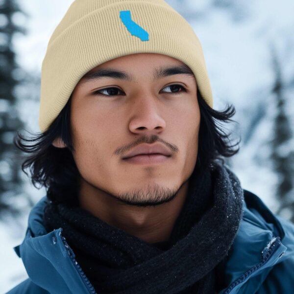 CaliForward Blue - Ribbed Knit Beanie