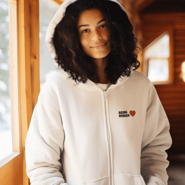 Being Human ❤️ - Zip Hoodie (Embroidered)