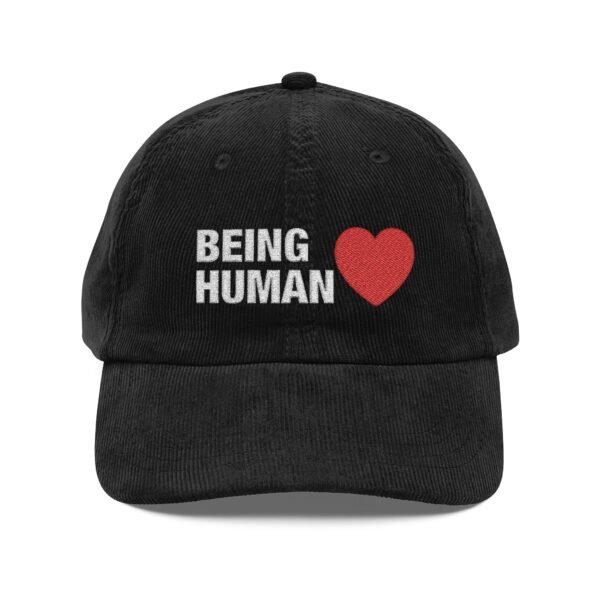 Being Human ❤️ - Embroidered Corduroy Cap